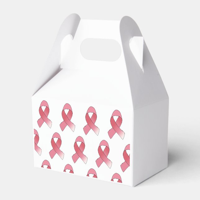 Pink Breast Cancer Ribbon Drawing BCA Month Favour Box (Front Side)