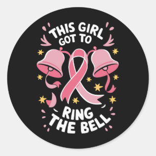 Pink Breast Cancer Survivor This Girl Got To Ring  Classic Round Sticker