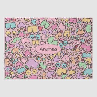 Pink breasts popular funny pattern tissue paper