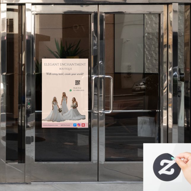 Pink Bridal Bliss Celebrate Love Happiness Wedding (Office Door)