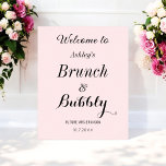 Pink Bridal Brunch Bubbly Welcome Poster<br><div class="desc">Blush Pink Bridal Brunch and Bubbly Welcome Sign Poster with elegant calligraphy script. More products with this design are in the collection below.</div>