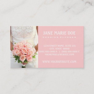Pink Bridal Roses Business Card