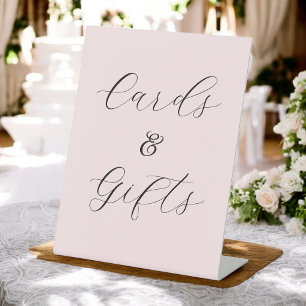 Pink Bridal Shower Cards Gifts  Pedestal Sign