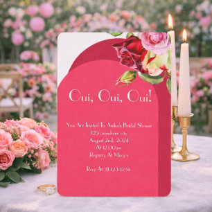pink bridal shower invitation