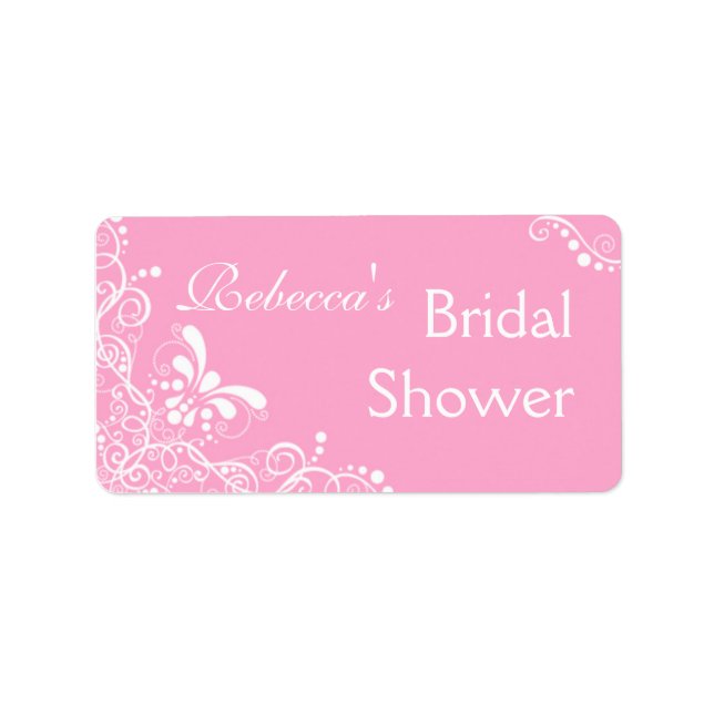 Pink Bridal Shower Labels (Front)