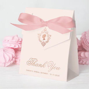 Pink Bridal Shower Regency Lady in Vintage Crest  Favour Box