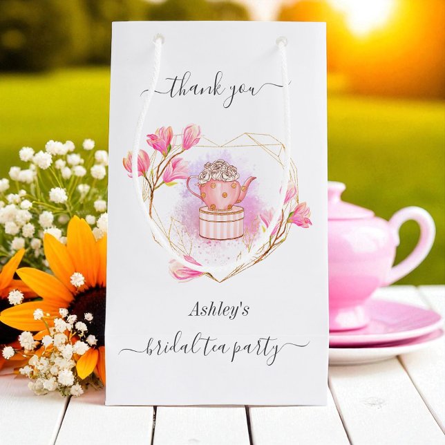 Pink Bridal Shower Tea Party Gift Bag (Creator Uploaded)