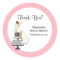 Pink Bridal Shower Thank You Stickers