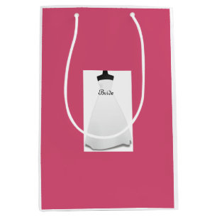 Pink Bridal Shower Wedding Dress Bride Gift Bag