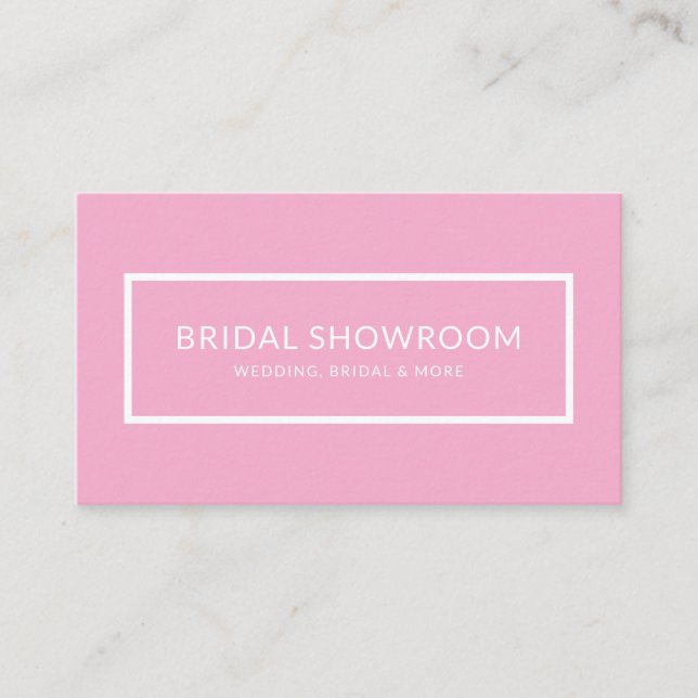 Pink Bridal Showroom All Businesses QR code Business Card (Front)