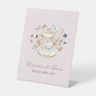 Pink Bridal Tea Dessert Sign