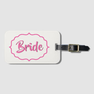 Pink Bride's Luggage Tag