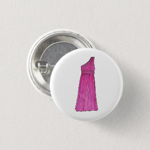 Pink Bridesmaid Bridal Attendant Wedding Party 3 Cm Round Badge