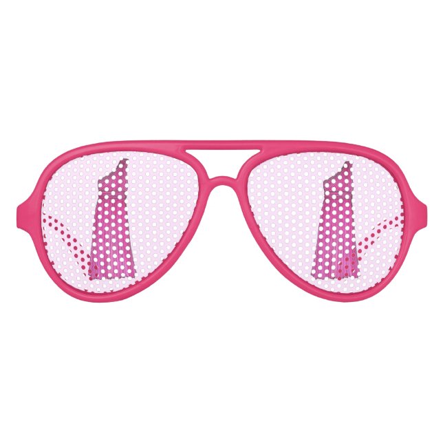 Pink Bridesmaid Bridal Attendant Wedding Party Aviator Sunglasses (Front)