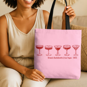 Pink Bridesmaid Espresso Martini Bachelorette  Tote Bag