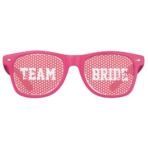 Pink Bridesmaid Team Bride Retro Sunglasses