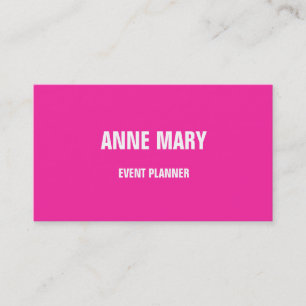 Pink Bright Colourful Wedding Event Planner Custom Business Card