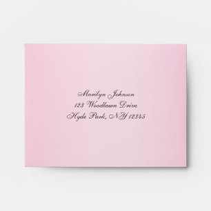 Pink, Brown A2 Return Address Envelope for RSVP's