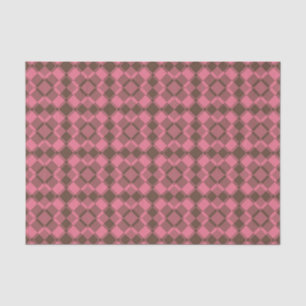 Pink Brown Abstract Pattern Tissue Paper
