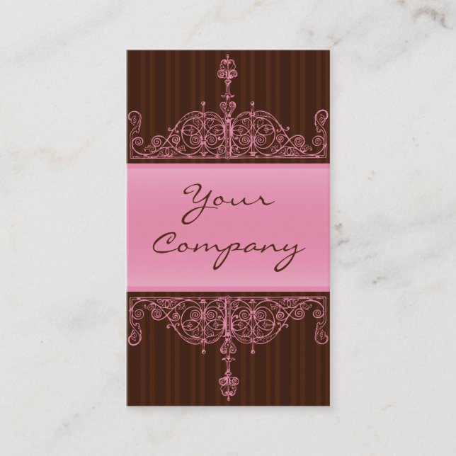 Pink & Brown Antique Frame Card (Front)