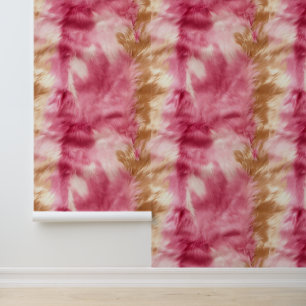 Pink Brown Cream Cowgirl Cowhide Wallpaper