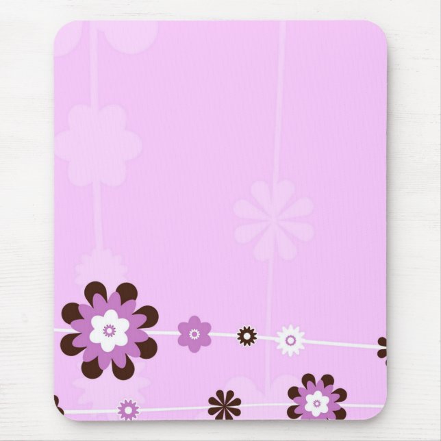 Pink & Brown Girly Mousepad (Front)