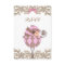 Pink Brown Lace Girl Baby Shower RSVP
