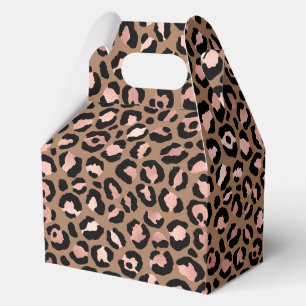 Pink Brown Leopard Favour Box