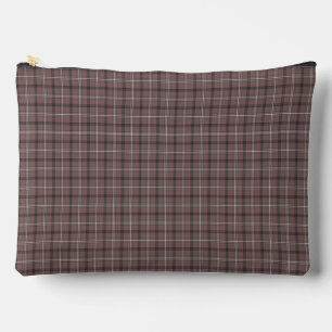 Pink Brown Plaid Classic Pattern Retro Accessory Pouch