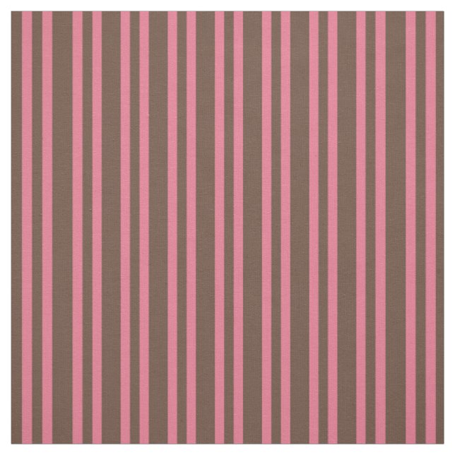 Pink Brown Stripes Seamless Pattern Fabric (Swatch)