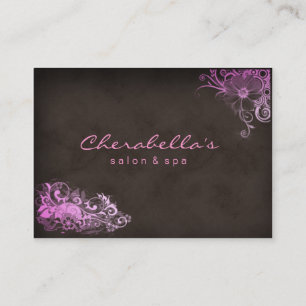 Pink Brown Trendy Salon Spa Appointment Card