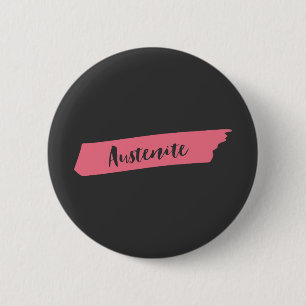 Pink Brush Austenite 6 Cm Round Badge