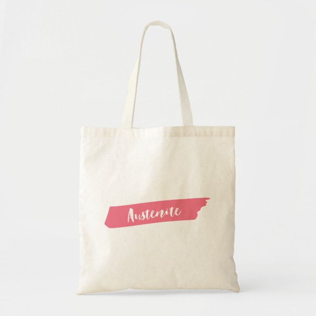 Pink Brush Austenite Tote Bag (Front)
