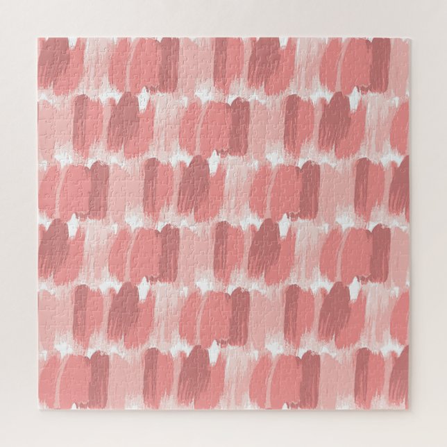 Pink Brush Strokes Oil Pattern Jigsaw Puzzle (Vertical)