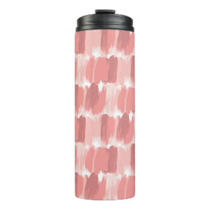 Pink Brush Strokes Oil Pattern Thermal Tumbler