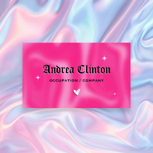 Pink Brushstrokes y2k retro  Business Card