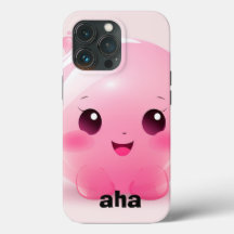 Pink Bubble Cartoon AHA Phone Case