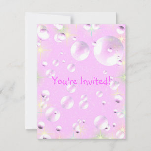 Pink Bubble Invitation