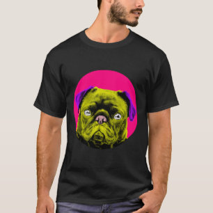 Pink Bubble Pug Pop Art 843 T-Shirt