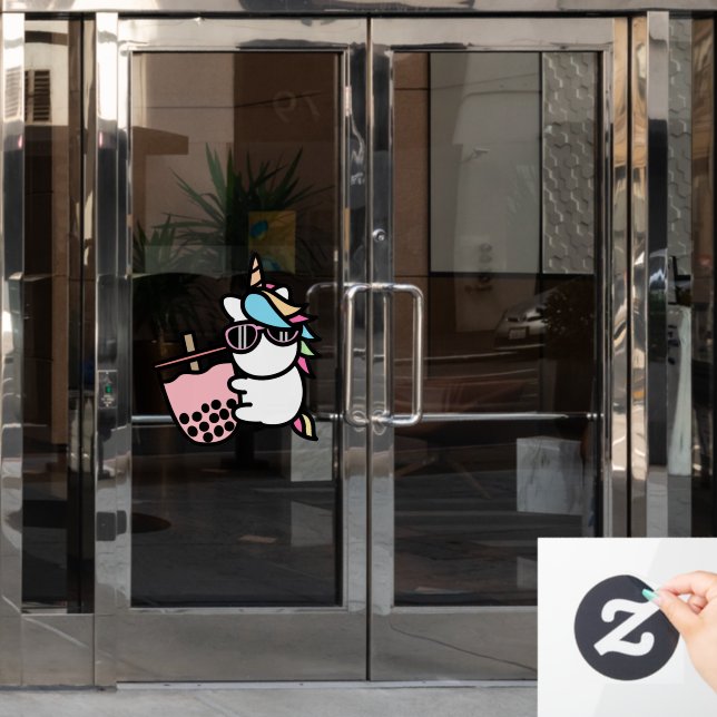 Pink Bubble Tea & Unicorn (Office Door)