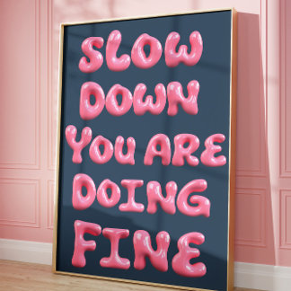 Pink Bubble Typography Wall Art | Motivational