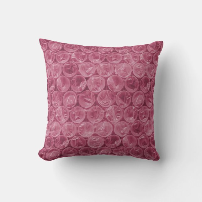 Pink bubble wrap pattern cushion (Front)