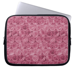 Pink bubble wrap pattern laptop sleeve
