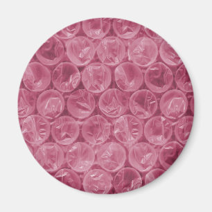 Pink bubble wrap pattern magnet