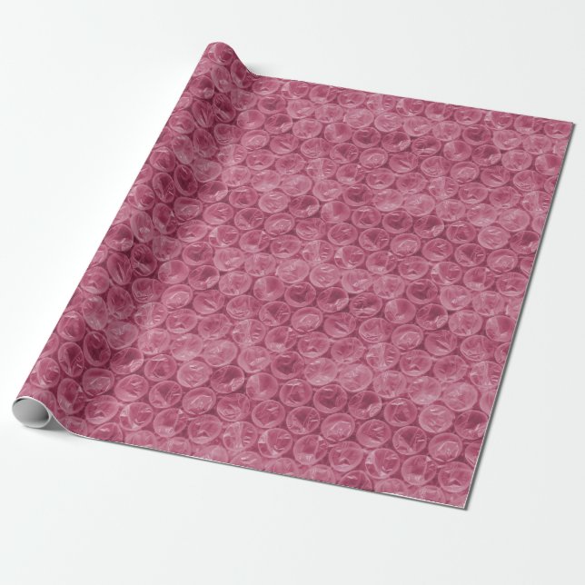 Pink bubble wrap pattern wrapping paper (Unrolled)