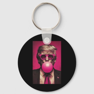 Pink Bubblegum Graphic Key Ring