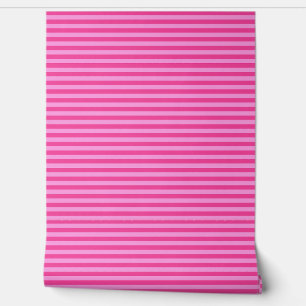 Pink Bubblegum Stripe Retro Style Wallpaper