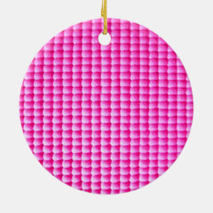 Pink bubblegum texture pattern ceramic tree decoration