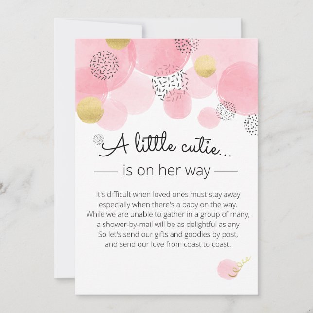 Pink Bubbles - Baby Shower Invitation (Front)