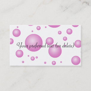 Pink Bubbles Business Cards Template